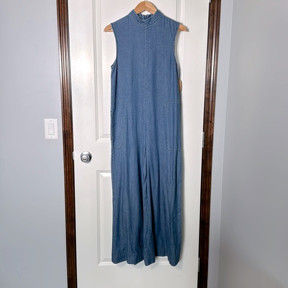 Waven Denim Sleeveless Jumper 8 - Picture 1 of 5